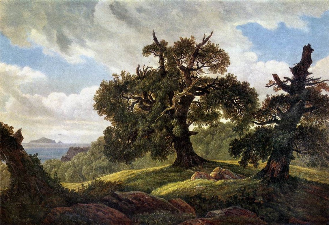 Carl_Gustav_Carus_-_Eichen_am_Meer