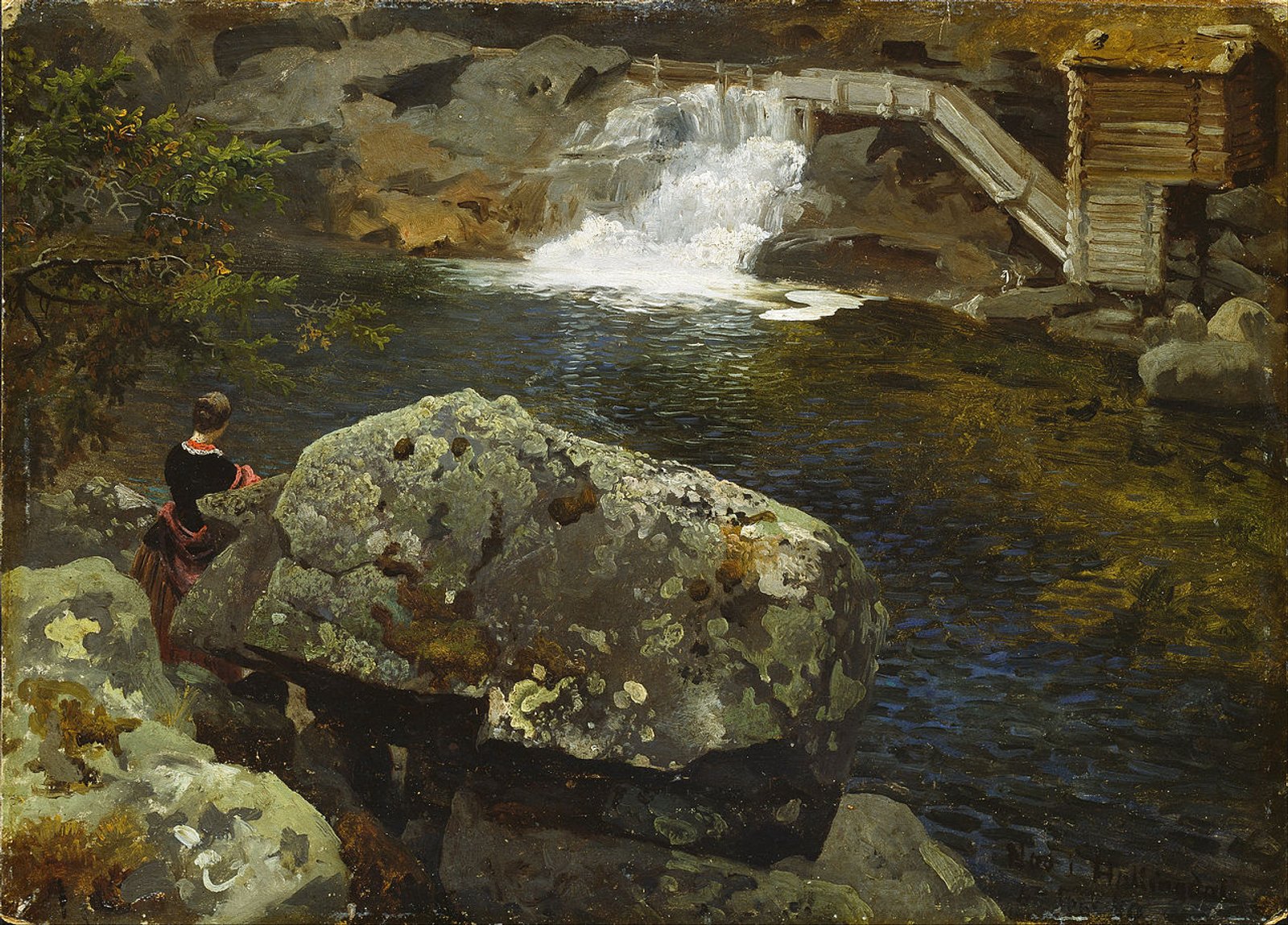 Hans_Gude_-_By_the_Mill_Pond_-_Google_Art_Project