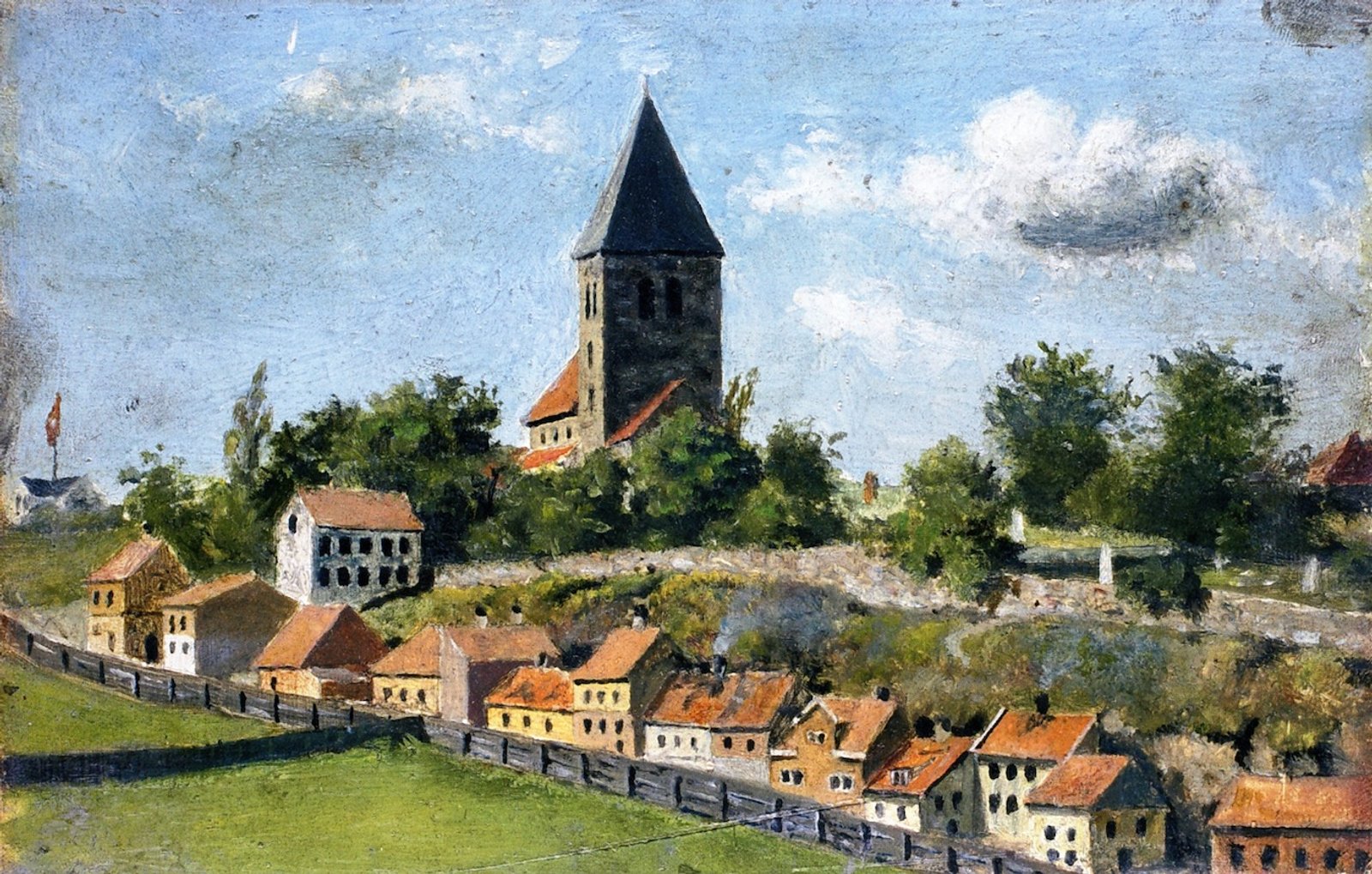 Edvard_Munch_-_Telthusbakken_with_Gamle_Aker_Church_(1880)