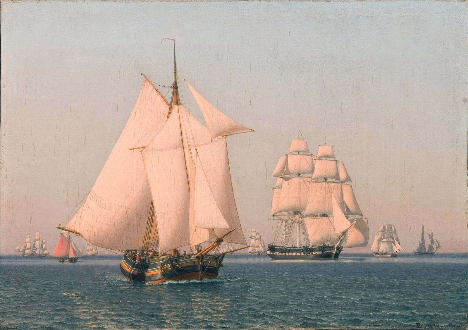 Christoffer_Wilhelm_Eckersberg_-_Ships_under_sail_in_a_mild_breeze_on_a_clear_summer's_afternoon_-_Google_Art_Project