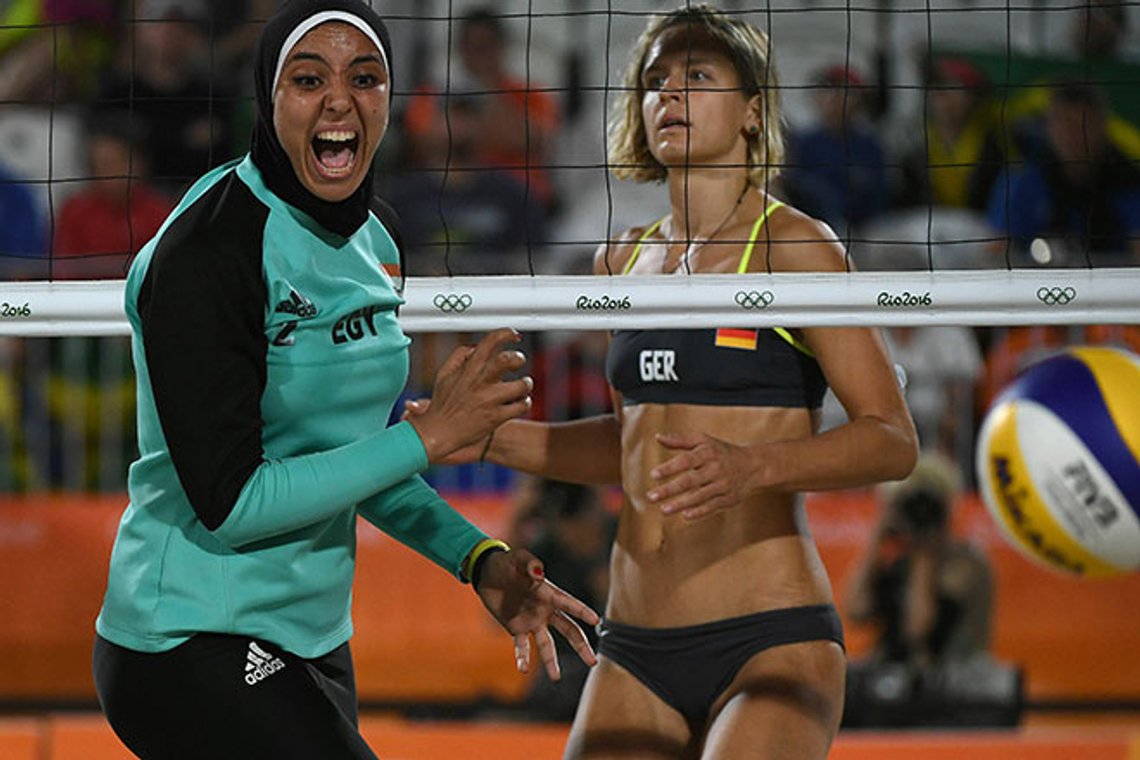 Laura Ludwig.Egypt's Doaa Elghobashy