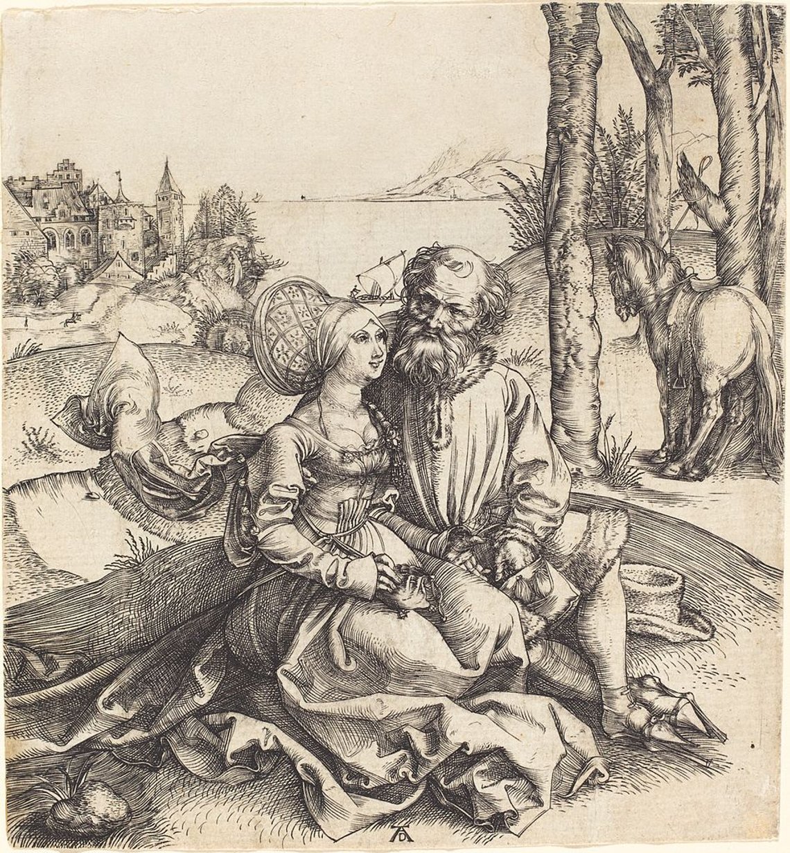 948px-Albrecht_Dürer_-_The_Ill-Assorted_Couple_(NGA_1943.3.3454)