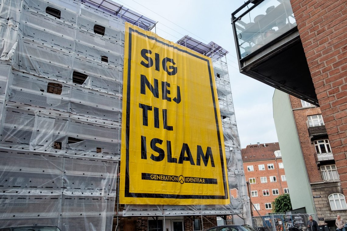 Danske patrioter ønsker ikke at islam skal dominere bybilledet. Foto: GI Danmark Danske patrioter ønsker ikke at islam skal dominere bybilledet. Foto: GI Danmark