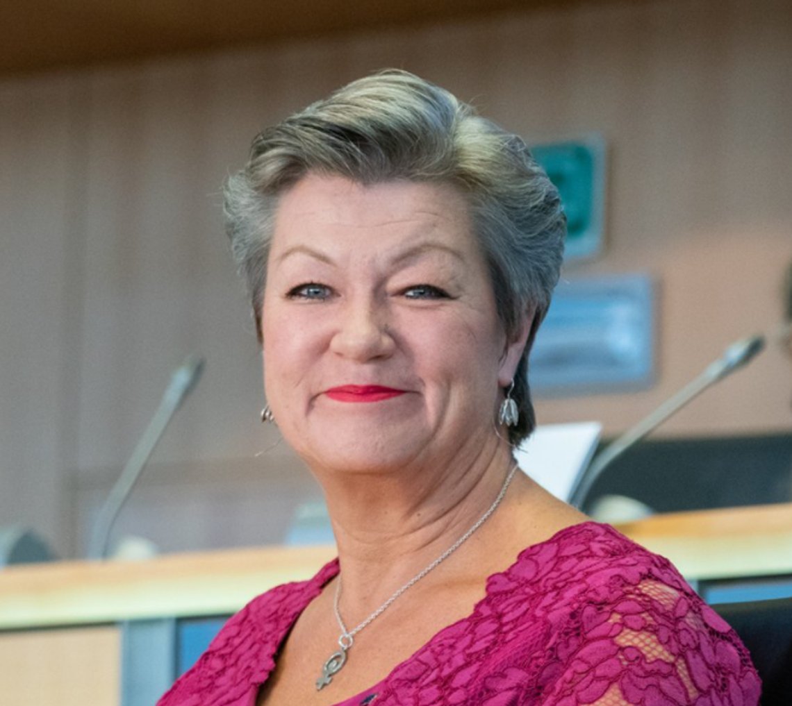Den svenske socialdemokrat Ylva Johansson er øverste ansvarlige EU-kommissær for vedtagelsen om overvågning. Foto: EU-parlamentet/Wikimedia Den svenske socialdemokrat Ylva Johansson er øverste ansvarlige EU-kommissær for vedtagelsen om overvågning. Foto: EU-parlamentet/Wikimedia