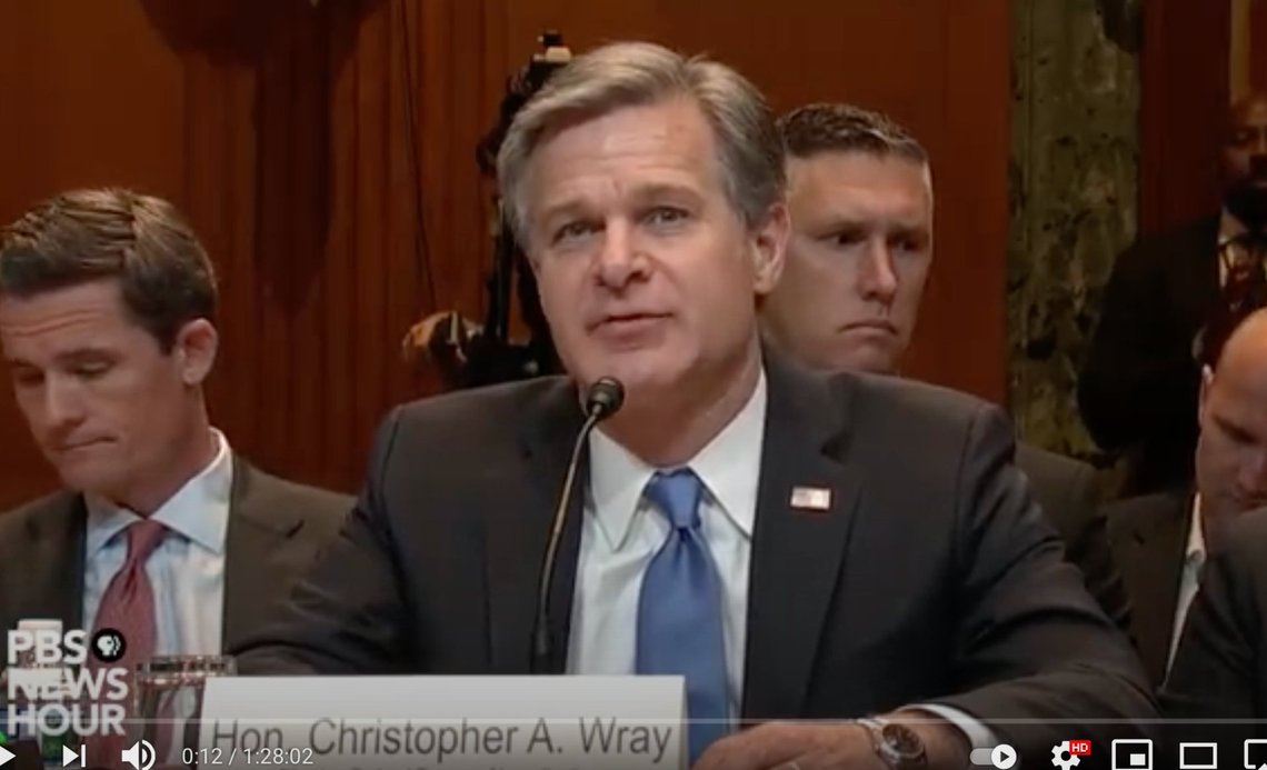 FBI-chef Christopher Wray FBI-chef Christopher Wray