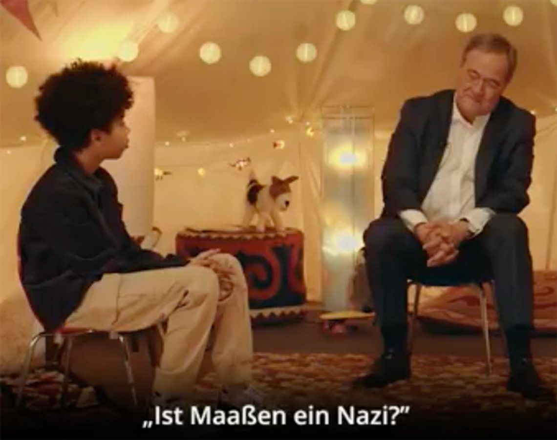 Armin Laschet udspørges om Maassen i Late Night Berlin, 14. September 2021 Armin Laschet udspørges om Maassen i Late Night Berlin, 14. September 2021