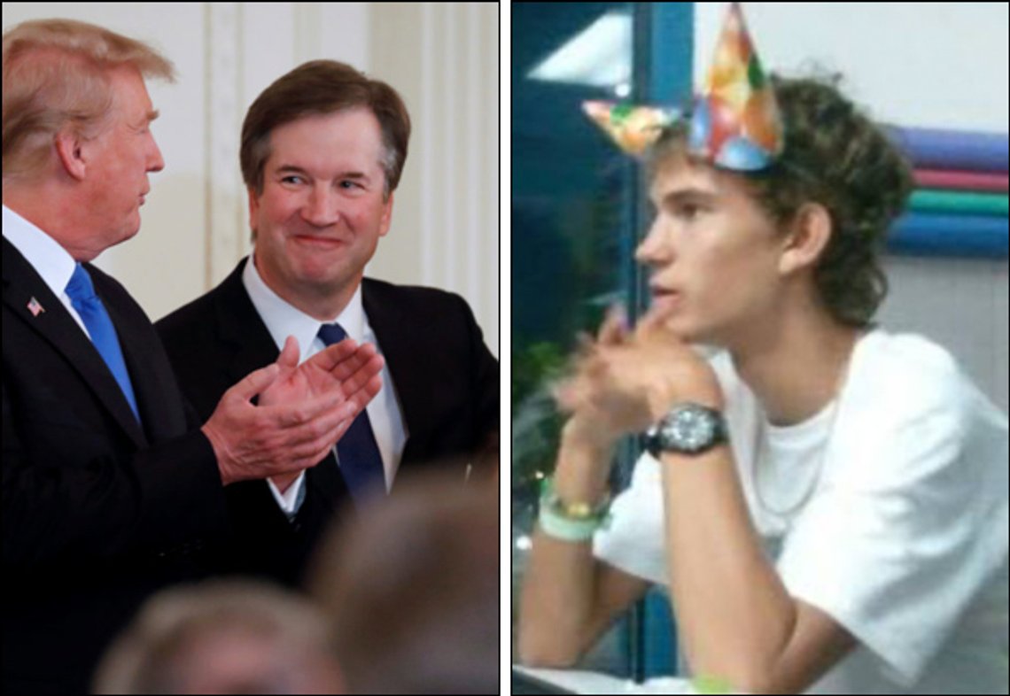 (Collage: Trump-støttende Brett Kavanaugh og anholdte Nicholas John Roske (Collage: Trump-støttende Brett Kavanaugh og anholdte Nicholas John Roske