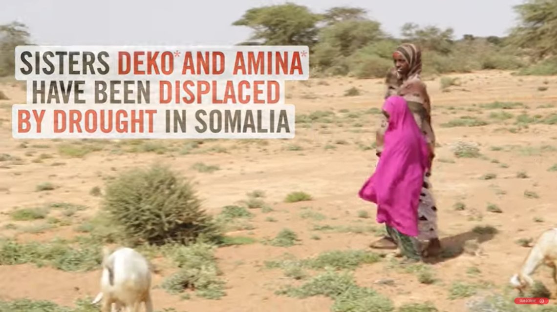 To somaliske søstre leder efter mad. Skjermbillede Video/ Save The Children To somaliske søstre leder efter mad. Skjermbillede Video/ Save The Children