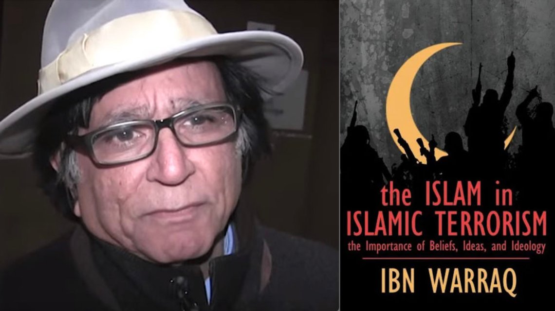 Ibn Warraq. Stillbilde: YouTube via DemoCast / cc by 3.0 / Wikimedia Commons. Omslag til «The Islam in Islamic Terrorism»: New English Review Press / Barnes & Noble. Ibn Warraq. Stillbilde: YouTube via DemoCast / cc by 3.0 / Wikimedia Commons. Omslag til «The Islam in Islamic Terrorism»: New English Review Press / Barnes & Noble.