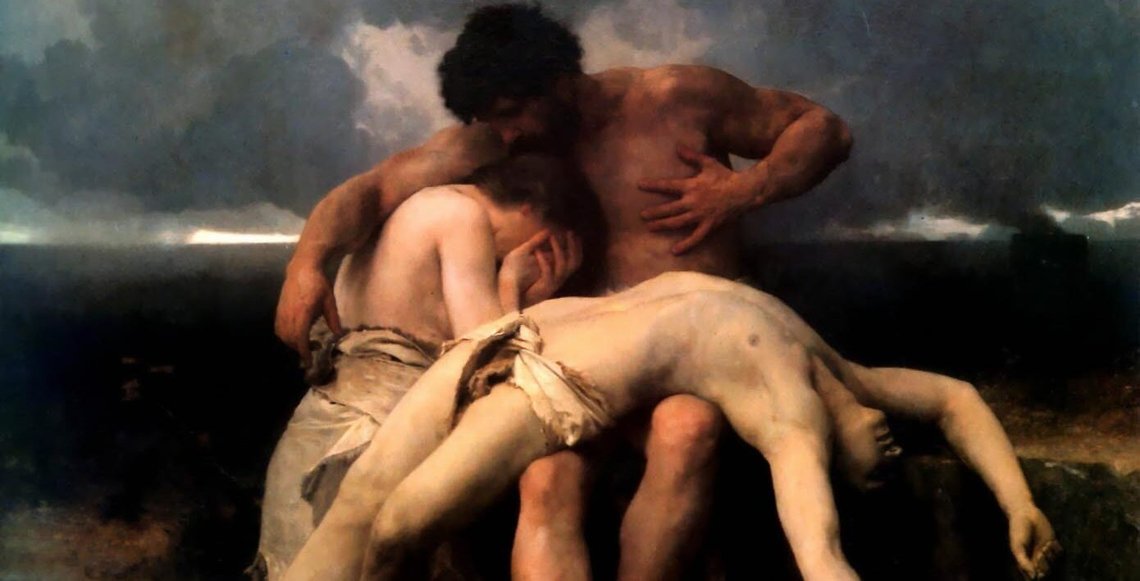William-Adolphe Bouguereau The First Mourning (1888) This work depicts the moment after Adam and Eve just found the body of their son Abel, who was murdered by Cain. This is the first human death recorded in the Bible. Abel was the first martyr.
William-Adolphe Bouguereau had suffered the loss of his second son shortly before painting this work. William-Adolphe Bouguereau The First Mourning (1888) This work depicts the moment after Adam and Eve just found the body of their son Abel, who was murdered by Cain. This is the first human death recorded in the Bible. Abel was the first martyr.
William-Adolphe Bouguereau had suffered the loss of his second son shortly before painting this work.