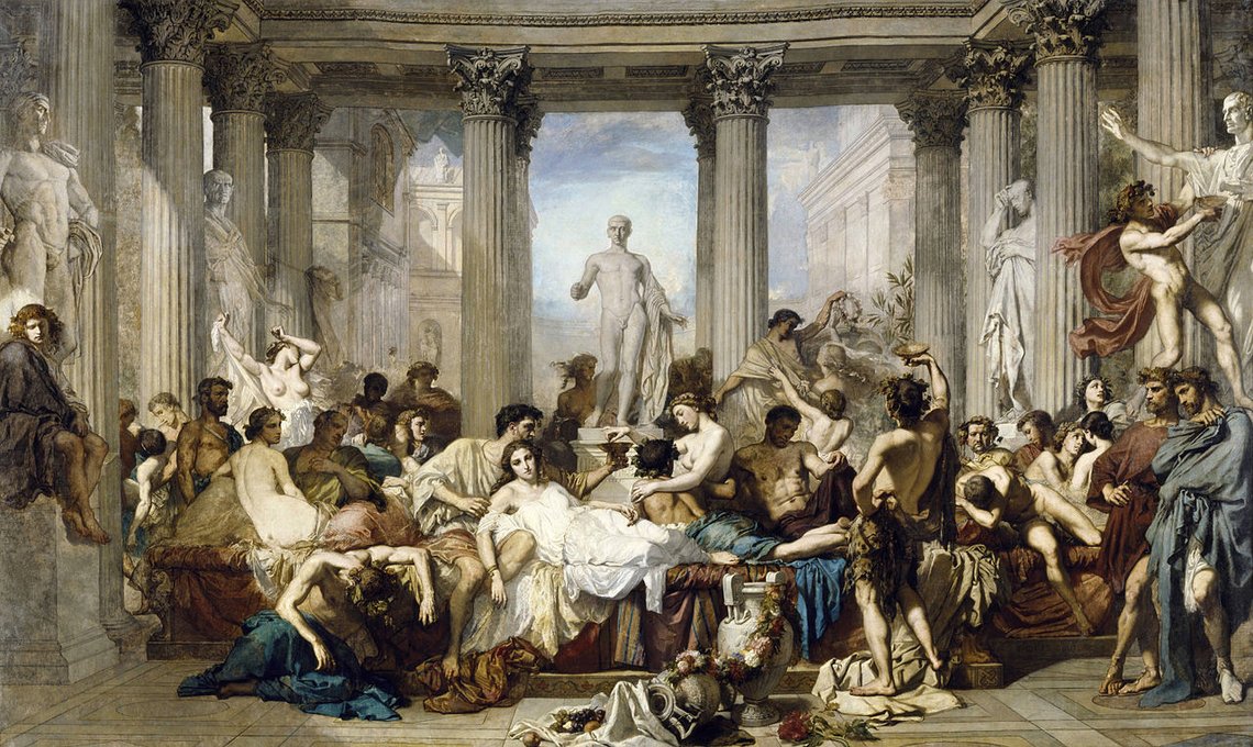 Thomas Couture: Romans in the Decadence of the Empire. Date: 1844 - 1847 Thomas Couture: Romans in the Decadence of the Empire. Date: 1844 - 1847