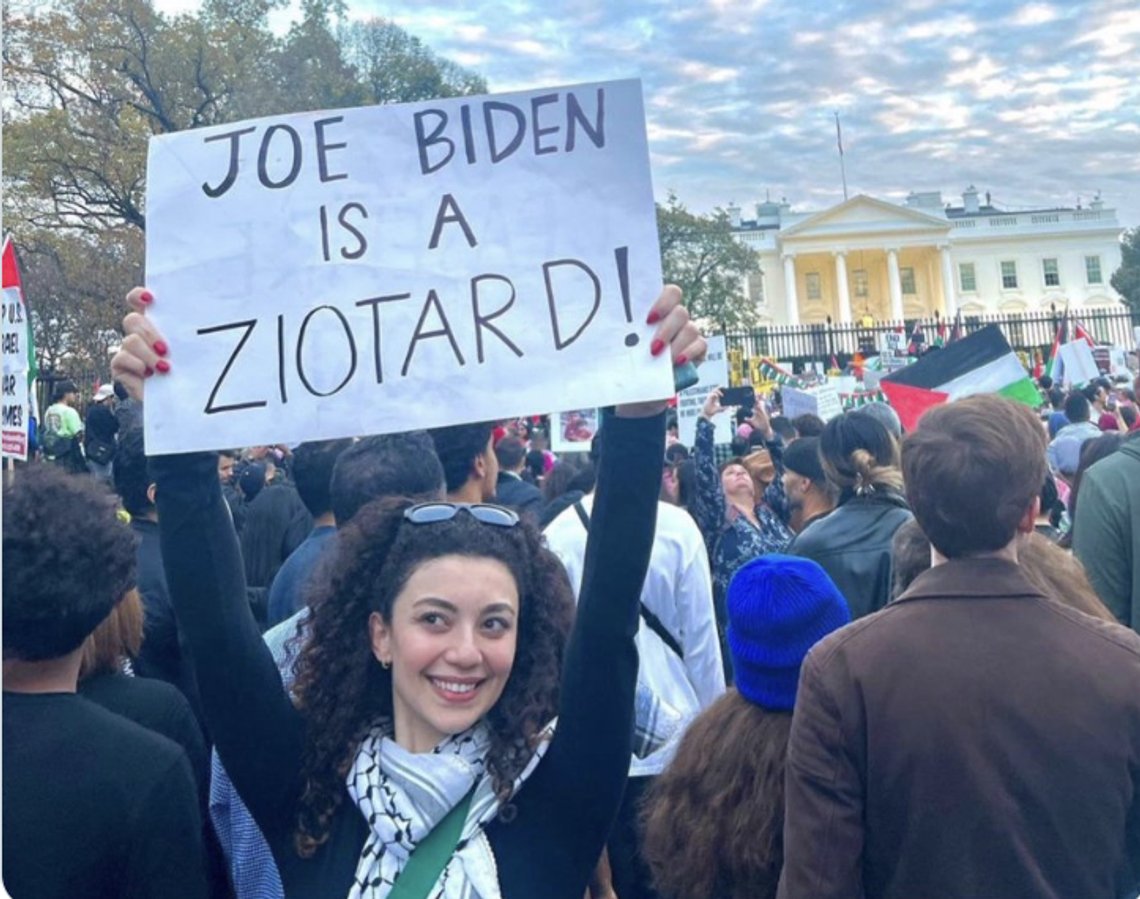 Måske er dette en af de aktivister, der støttes af Biden? Foto: X/ @NotBreathingNow Måske er dette en af de aktivister, der støttes af Biden? Foto: X/ @NotBreathingNow