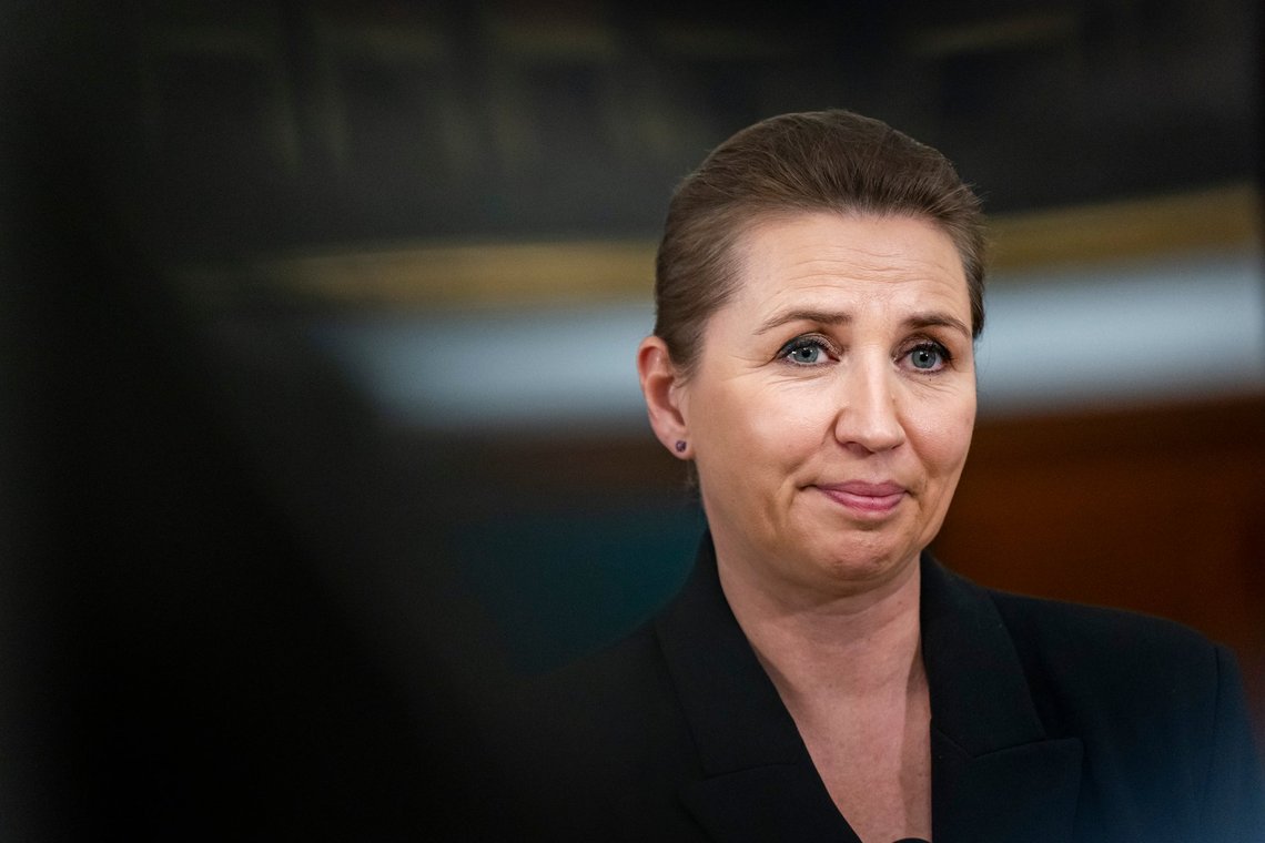 Statsminister Mette Frederiksen (S) møder pressen i forbindelse med spørgetime i Folketinget på Christiansborg, København, tirsdag den 7. november 2023.. (Foto: Emil Nicolai Helms/Ritzau Scanpix) Statsminister Mette Frederiksen (S) møder pressen i forbindelse med spørgetime i Folketinget på Christiansborg, København, tirsdag den 7. november 2023.. (Foto: Emil Nicolai Helms/Ritzau Scanpix)