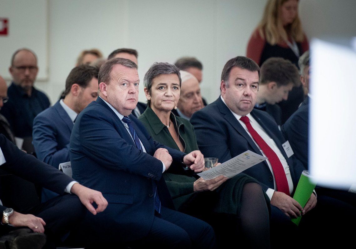 On January 14th 2019 the think tank EUROPA held its annual conference with leaders of European politics and organizations about the future of the European collaboration and the EU. The event was held in Copenhagen and featured panel debates, speeches and discussions. Key speakers were Danish Prime Minister Lars Løkke Rasmussen, Leader of the Social Democratic Party Mette Frederiksen, Commissioner for Competition Margrethe Vestager, Chairman of Dansk Metal Claus Jensen and Founder of the German think tank European Democracy Lab Ulrike Guerot. Chair of KR Foundation and former European Commissioner for Climate Action, Connie Hedegaard Author, Suzanne Brøgger. On January 14th 2019 the think tank EUROPA held its annual conference with leaders of European politics and organizations about the future of the European collaboration and the EU. The event was held in Copenhagen and featured panel debates, speeches and discussions. Key speakers were Danish Prime Minister Lars Løkke Rasmussen, Leader of the Social Democratic Party Mette Frederiksen, Commissioner for Competition Margrethe Vestager, Chairman of Dansk Metal Claus Jensen and Founder of the German think tank European Democracy Lab Ulrike Guerot. Chair of KR Foundation and former European Commissioner for Climate Action, Connie Hedegaard Author, Suzanne Brøgger.
