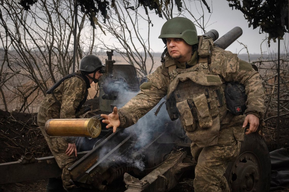Ukrainian soldiers of the 71st Jaeger Brigade fire a M101 howitzer towards Russian positions at the frontline, near Avdiivka, Donetsk region, Ukraine, Friday, March 22, 2024. (AP Photo/Efrem Lukatsky) Ukrainian soldiers of the 71st Jaeger Brigade fire a M101 howitzer towards Russian positions at the frontline, near Avdiivka, Donetsk region, Ukraine, Friday, March 22, 2024. (AP Photo/Efrem Lukatsky)