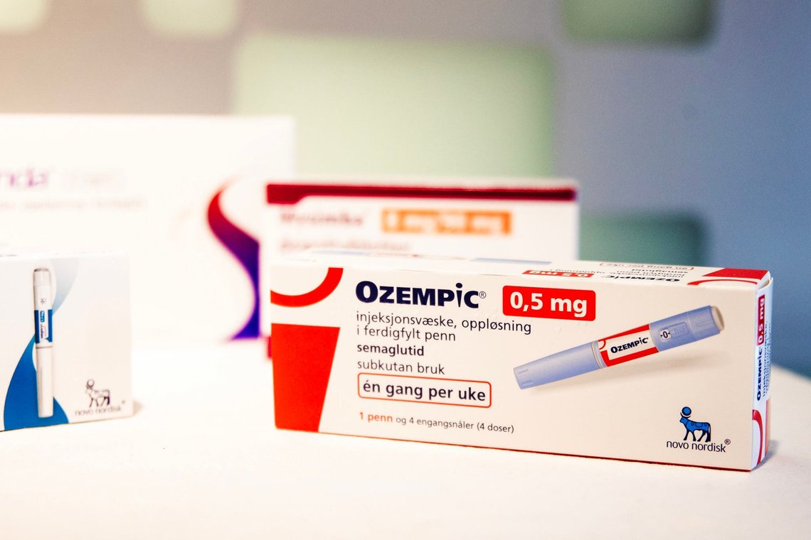 Medisiner som brukes mot overvekt og diabetes. Mysimba, Ozempic, Saxenda, Wegovy. Foto: Frederik Ringnes / NTB Medisiner som brukes mot overvekt og diabetes. Mysimba, Ozempic, Saxenda, Wegovy. Foto: Frederik Ringnes / NTB
