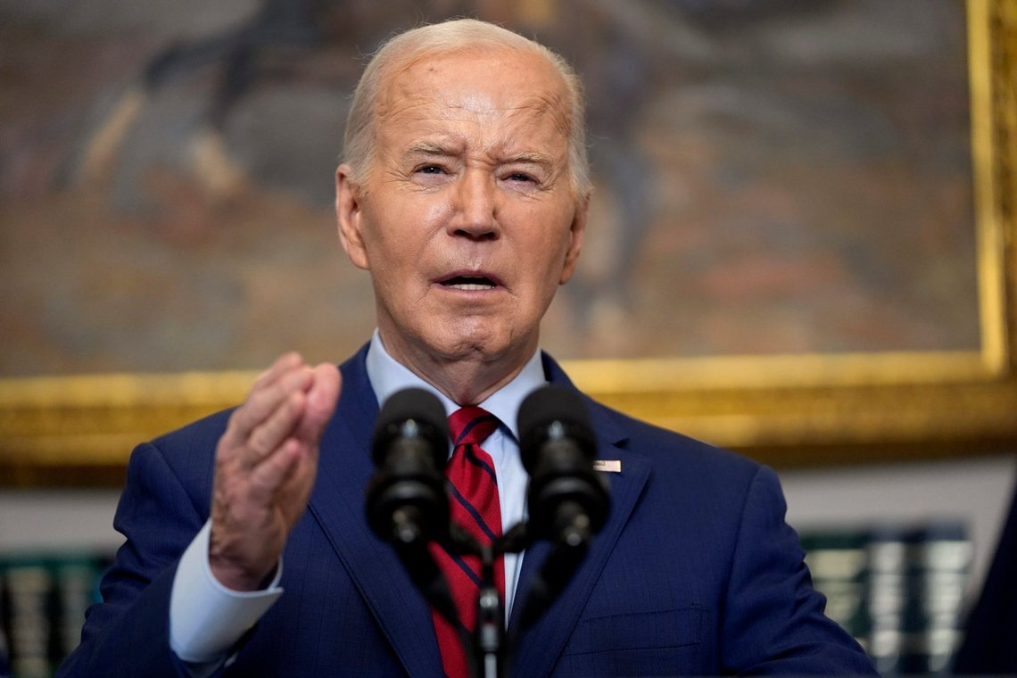 President Joe Biden delivers remarks about student protests over the war in Gaza, from the Roosevelt Room of the White House, Thursday, May 2, 2024, in Washington. (AP Photo/Evan Vucci) President Joe Biden delivers remarks about student protests over the war in Gaza, from the Roosevelt Room of the White House, Thursday, May 2, 2024, in Washington. (AP Photo/Evan Vucci)