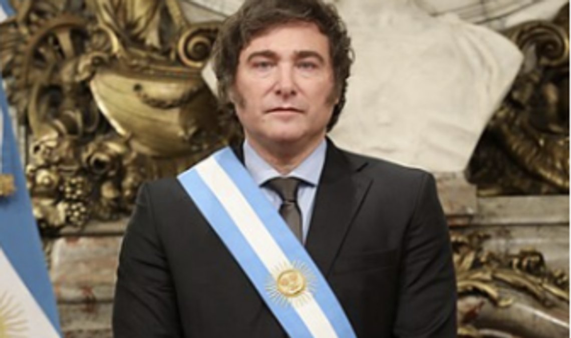Argentinas president Javier Milei ignorerer klimamålene og satser på å gjøre landet selvforsynt med energi og en eksportør av hydrokarboner. Foto: Cancillería Argentina/ CC BY 2.0 /Wikimedia Argentinas president Javier Milei ignorerer klimamålene og satser på å gjøre landet selvforsynt med energi og en eksportør av hydrokarboner. Foto: Cancillería Argentina/ CC BY 2.0 /Wikimedia