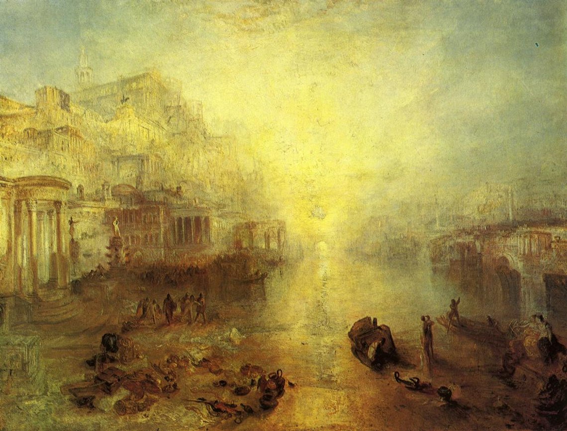 J.M.W. Turner: Ancient Italy. Ovid Banished from Rome (1838) J.M.W. Turner: Ancient Italy. Ovid Banished from Rome (1838)