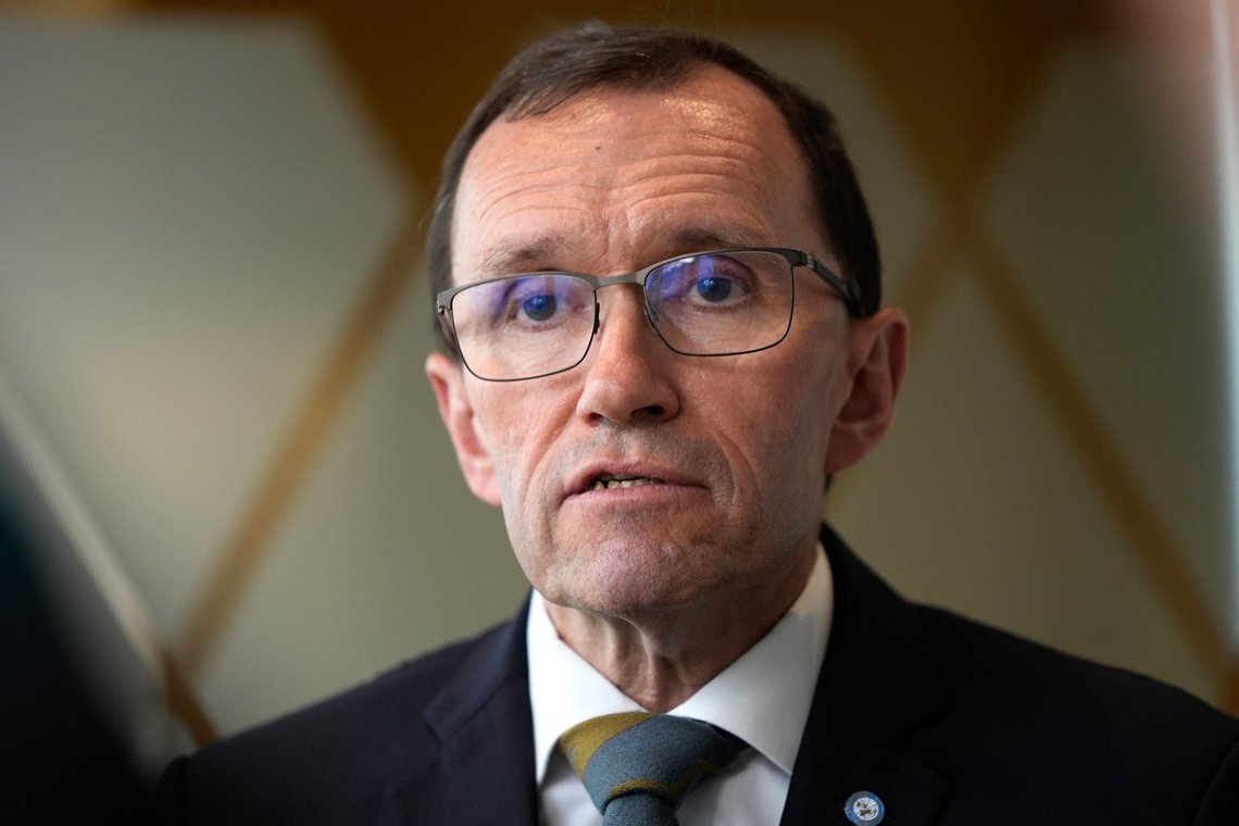 Norway's Foreign Minister Espen Barth Eide speaks during an interview at the Permanent Mission of Norway to the United Nations, Friday, Sept. 27, 2024, in New York. (AP Photo/Pamela Smith) Norway's Foreign Minister Espen Barth Eide speaks during an interview at the Permanent Mission of Norway to the United Nations, Friday, Sept. 27, 2024, in New York. (AP Photo/Pamela Smith)