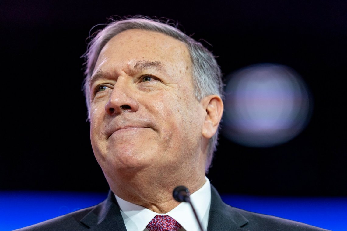 FILE - Tidligere udenrigsminister Mike Pompeo taler ved Conservative Political Action Conference, CPAC 2023, fredag den 3. marts 2023 i National Harbor i Oxon Hill, Md. (AP Photo/Alex Brandon, File) FILE - Tidligere udenrigsminister Mike Pompeo taler ved Conservative Political Action Conference, CPAC 2023, fredag den 3. marts 2023 i National Harbor i Oxon Hill, Md. (AP Photo/Alex Brandon, File)