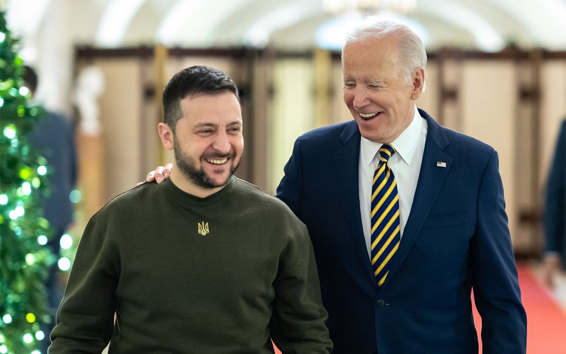 Volodymyr Zelenskyy og Joe Biden. Foto: Office of the President of the United States, Wikimedia Commons Volodymyr Zelenskyy og Joe Biden. Foto: Office of the President of the United States, Wikimedia Commons