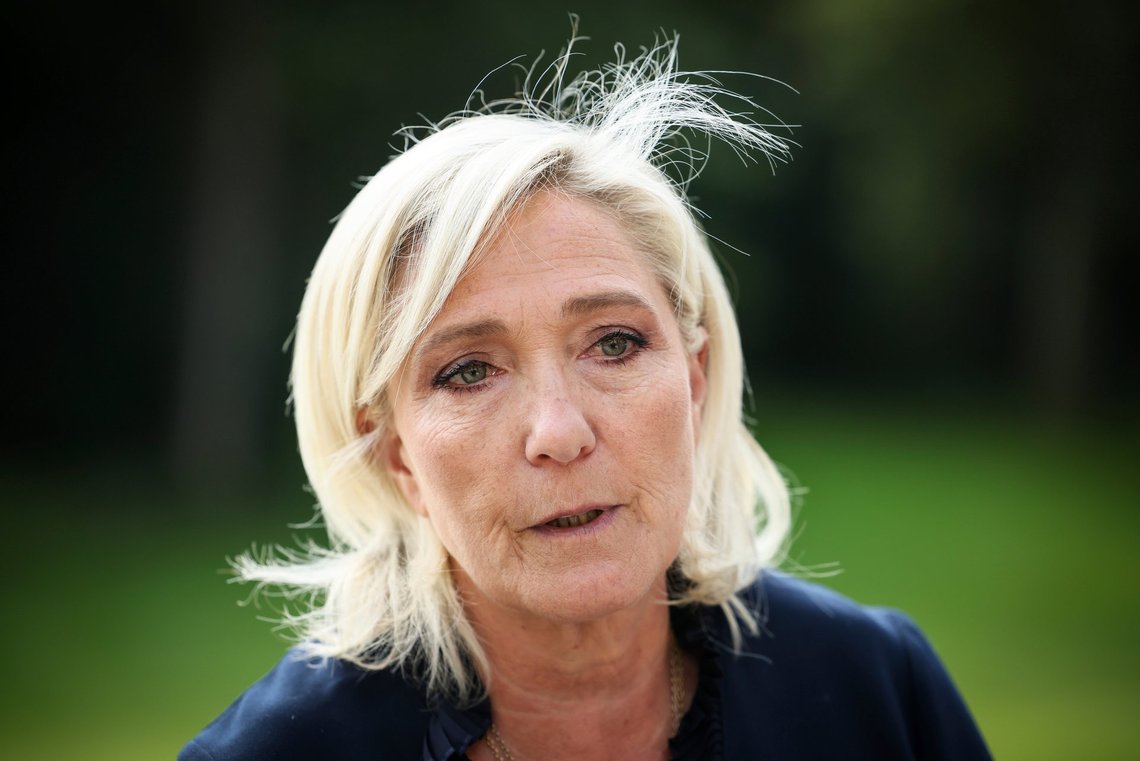 FILE - French far-right leader Marine Le Pen answers reporters at the Elysee Palace after a meeting with French President Emmanuel Macron, Aug. 26, 2024 in Paris. (AP Photo/Thomas Padilla, File) FILE - French far-right leader Marine Le Pen answers reporters at the Elysee Palace after a meeting with French President Emmanuel Macron, Aug. 26, 2024 in Paris. (AP Photo/Thomas Padilla, File)