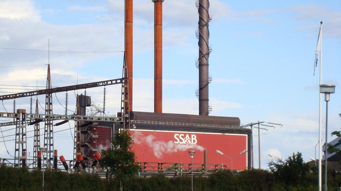 SSAB's fabrik i Domnaravet i Borlänge. Foto: Calle Eklund / V-wolf / Wikimedia Commons (cc by-sa 3.0). SSAB's fabrik i Domnaravet i Borlänge. Foto: Calle Eklund / V-wolf / Wikimedia Commons (cc by-sa 3.0).