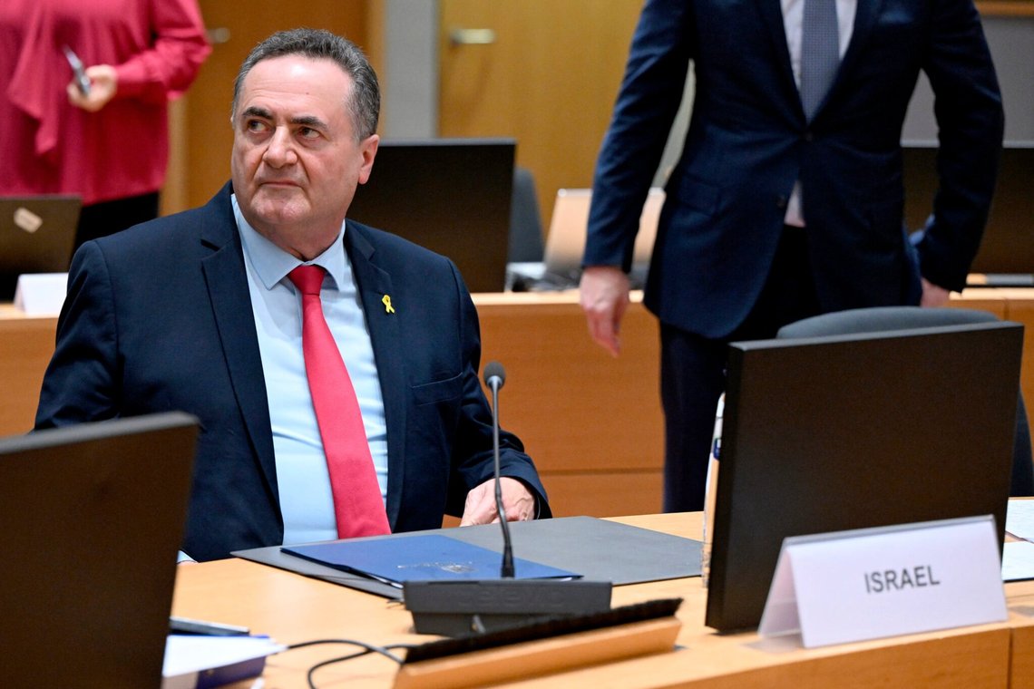 Israels forsvarsminister Israel Katz, i Bruxelles den 22. januar 2024. Foto: John Thys / Pool via AP / NTB. Israels forsvarsminister Israel Katz, i Bruxelles den 22. januar 2024. Foto: John Thys / Pool via AP / NTB.