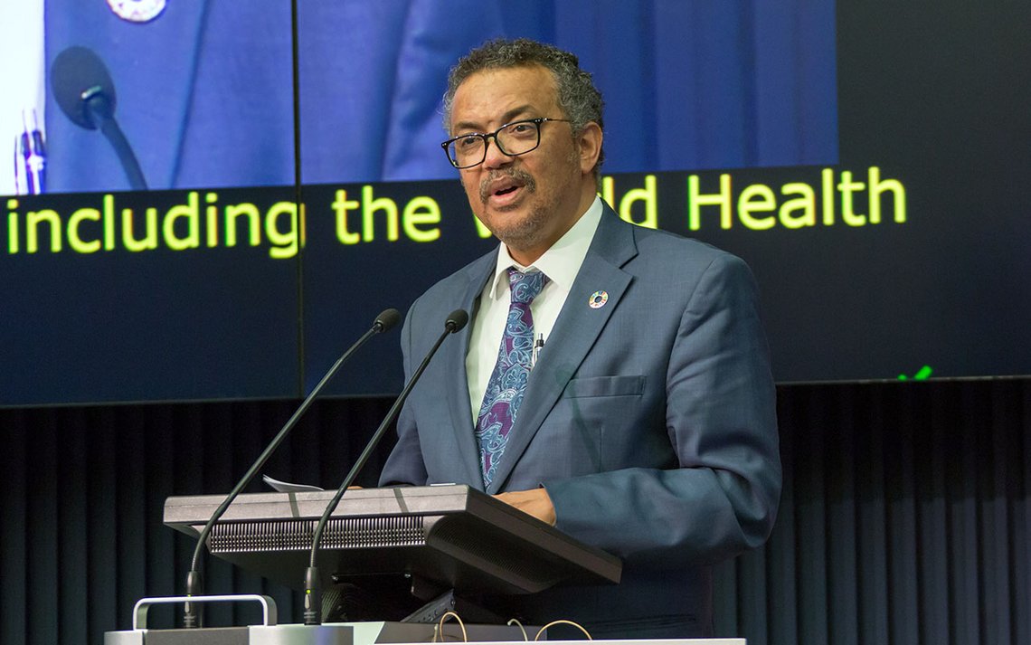 Chefen for Verdenssundhedsorganisationen, etiopiske Tedros Adhanom Ghebreyesus, er anklaget for forbrydelser mod menneskeheden. Foto: ITU Pictures CC BY 2.0 Chefen for Verdenssundhedsorganisationen, etiopiske Tedros Adhanom Ghebreyesus, er anklaget for forbrydelser mod menneskeheden. Foto: ITU Pictures CC BY 2.0