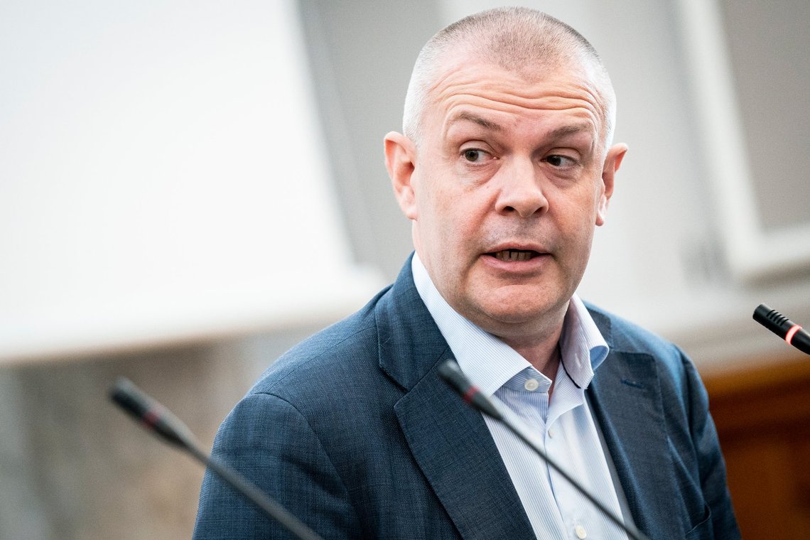 Generaldirektør for Danmarks Radio, Bjarne Corydon. Chefredaktør på Børsen, Bjarne Corydon, da Dybvad-udvalgets rapport om forholdet mellem politikere, embedsmænd og medier diskuteres på DJØF-høring i Fællessalen på Christiansborg, fredag den 3. marts 2023.. (Foto: Ida Marie Odgaard/Ritzau Scanpix) Generaldirektør for Danmarks Radio, Bjarne Corydon. Chefredaktør på Børsen, Bjarne Corydon, da Dybvad-udvalgets rapport om forholdet mellem politikere, embedsmænd og medier diskuteres på DJØF-høring i Fællessalen på Christiansborg, fredag den 3. marts 2023.. (Foto: Ida Marie Odgaard/Ritzau Scanpix)