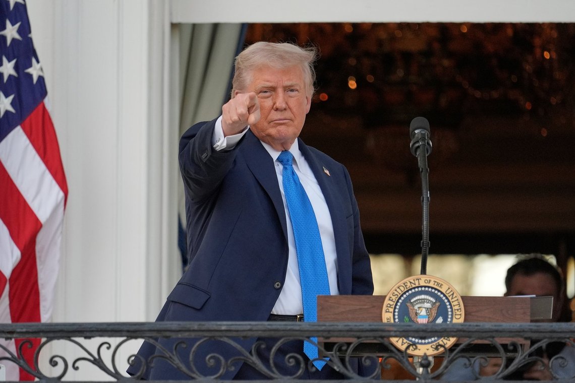 President Donald Trump gestures after speaking during a summer soiree on the South Lawn of the White House, Wednesday, June 4, 2025, in Washington. (AP Photo/Alex Brandon) President Donald Trump gestures after speaking during a summer soiree on the South Lawn of the White House, Wednesday, June 4, 2025, in Washington. (AP Photo/Alex Brandon)