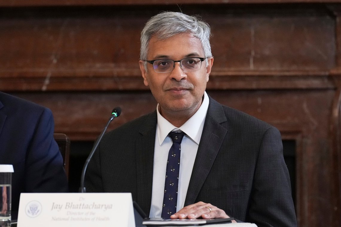 Jay Bhattacharya, director of the National Institute of Health, attends a Make America Healthy Again (MAHA) Commission Event in the East Room of the White House, Thursday, May 22, 2025, in Washington. (AP Photo/Jacquelyn Martin) Jay Bhattacharya, director of the National Institute of Health, attends a Make America Healthy Again (MAHA) Commission Event in the East Room of the White House, Thursday, May 22, 2025, in Washington. (AP Photo/Jacquelyn Martin)