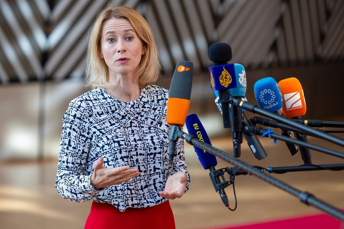 EU's udenrigschef Kaja Kallas indkalder til et møde mellem udenrigsministrene. Emnet er Ukraine. Foto: Geert Vanden Wijngaert / AP / NTB EU's udenrigschef Kaja Kallas indkalder til et møde mellem udenrigsministrene. Emnet er Ukraine. Foto: Geert Vanden Wijngaert / AP / NTB
