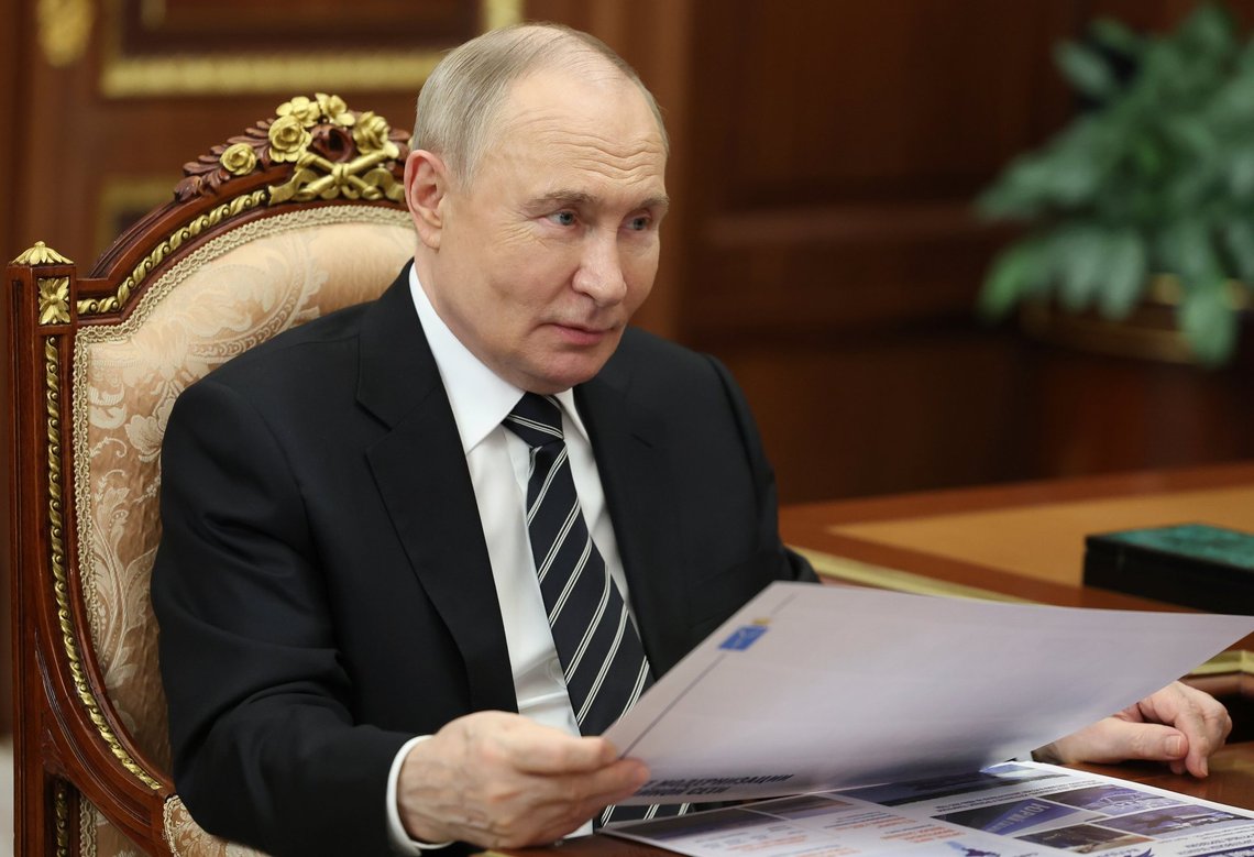 Russian President Vladimir Putin speaks during a meeting with Saratov Region Governor Roman Busargin at the Kremlin in Moscow, Russia, Thursday, Aug. 28, 2025. (Vyacheslav Prokofyev, Sputnik, Kremlin Pool Photo via AP) Russian President Vladimir Putin speaks during a meeting with Saratov Region Governor Roman Busargin at the Kremlin in Moscow, Russia, Thursday, Aug. 28, 2025. (Vyacheslav Prokofyev, Sputnik, Kremlin Pool Photo via AP)