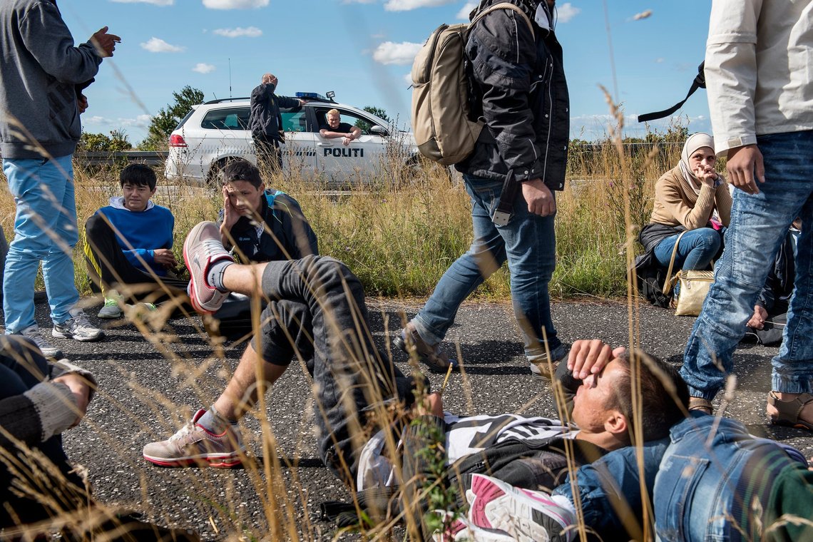 HIGH LIGHT from migrant situation in Denmark eraly September- - A large group of migrants, mainly from Syria, walk on the highway moving to the north 07 September 2015 in Denmark. The migrants want to reach Sweden to seek asylum there. Some of the migrants arriving in central Europe continue to other countries, as local authorities across the continent are trying to accommodate the rising tide of refugees. HIGH LIGHT from migrant situation in Denmark eraly September- - A large group of migrants, mainly from Syria, walk on the highway moving to the north 07 September 2015 in Denmark. The migrants want to reach Sweden to seek asylum there. Some of the migrants arriving in central Europe continue to other countries, as local authorities across the continent are trying to accommodate the rising tide of refugees.