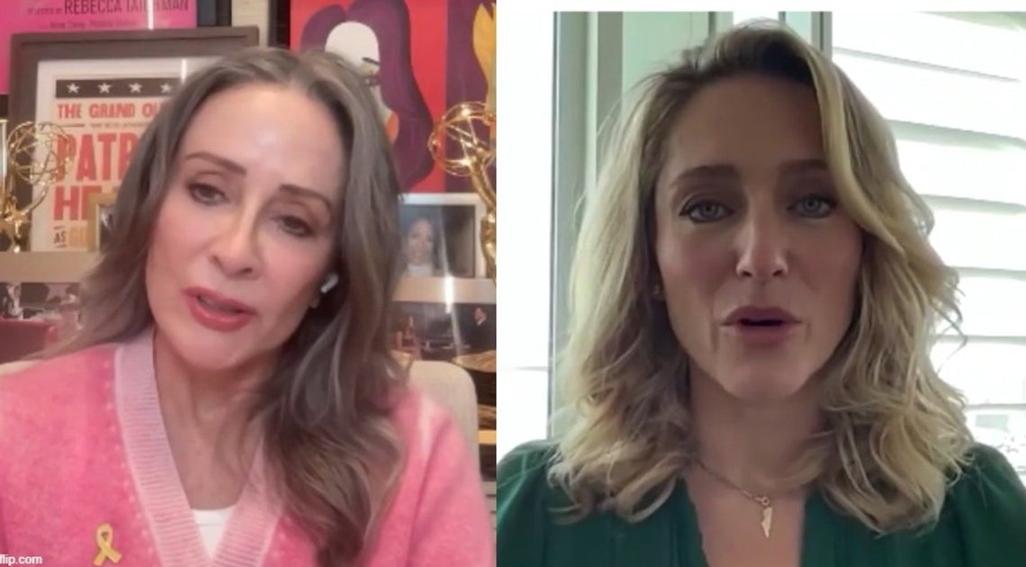 Patricia Heaton og Brooke Goldstein. Skærmbillede fra Fox News. Patricia Heaton og Brooke Goldstein. Skærmbillede fra Fox News.