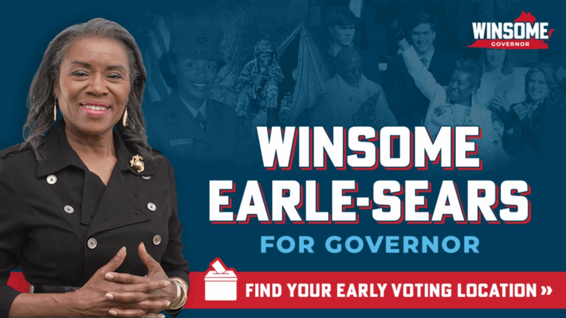 Winsome Earle-Sears får ikke Obamas støtte i guvernørvalget i Virginia. Pludselig betød hudfarve alligevel ikke så meget. Foto: Winsome for Governor Winsome Earle-Sears får ikke Obamas støtte i guvernørvalget i Virginia. Pludselig betød hudfarve alligevel ikke så meget. Foto: Winsome for Governor