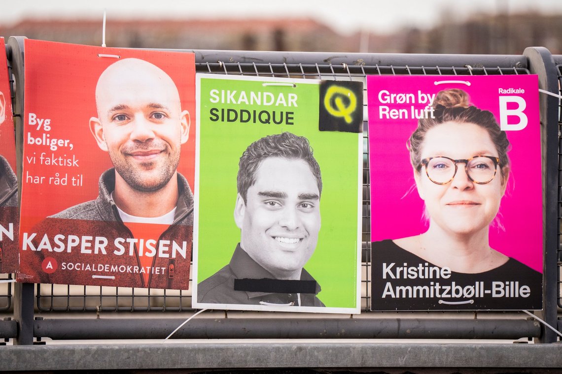 Valgplakat for Sikandar Siddique, Frie Grønne, i København onsdag den 29. oktober, 2025. Den 18. november afholdes der kommunal- og regionalvalg i Danmark. (Foto: Sebastian Elias Uth/Scanpix 2025) Valgplakat for Sikandar Siddique, Frie Grønne, i København onsdag den 29. oktober, 2025. Den 18. november afholdes der kommunal- og regionalvalg i Danmark. (Foto: Sebastian Elias Uth/Scanpix 2025)