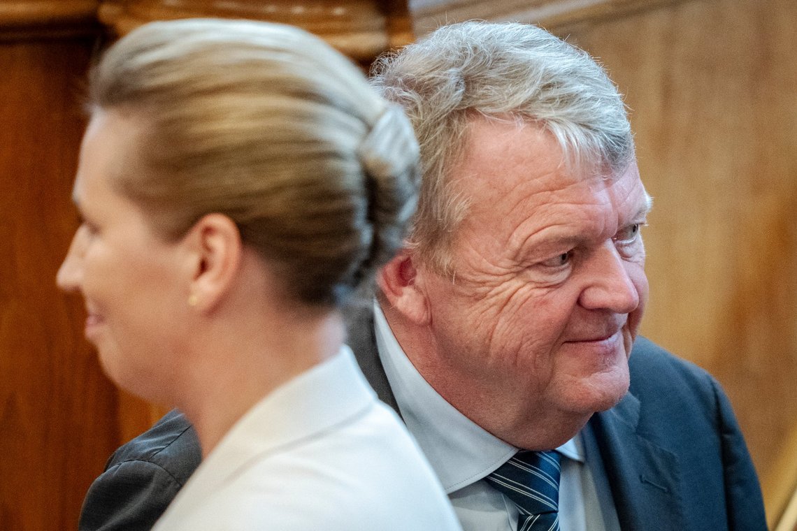 Prime Minister Mette Frederiksen (S) and Lars Løkke Rasmussen (M) during the opening of the Parliament at Christiansborg Palace in Copenhagen, Tuesday, October 7, 2025. (Photo: Mads Claus Rasmussen/Ritzau Scanpix) Prime Minister Mette Frederiksen (S) and Lars Løkke Rasmussen (M) during the opening of the Parliament at Christiansborg Palace in Copenhagen, Tuesday, October 7, 2025. (Photo: Mads Claus Rasmussen/Ritzau Scanpix)