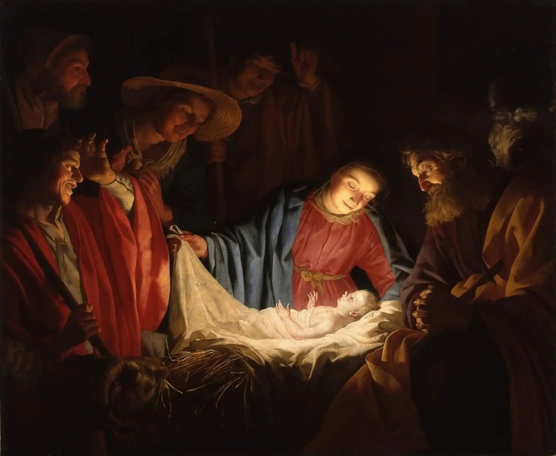 Det var ikke kun de tre vise mænd, der besøgte stallen, hvor Jesus blev født. Nogle hyrder kom også forbi. Billede: Hyrdernes tilbedelse af Gerard van Honthorst / Wikipedia Det var ikke kun de tre vise mænd, der besøgte stallen, hvor Jesus blev født. Nogle hyrder kom også forbi. Billede: Hyrdernes tilbedelse af Gerard van Honthorst / Wikipedia