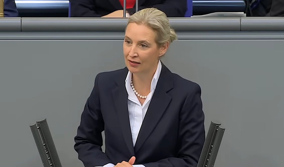 Stillbillede: Alice Weidel / YouTube. Stillbillede: Alice Weidel / YouTube.