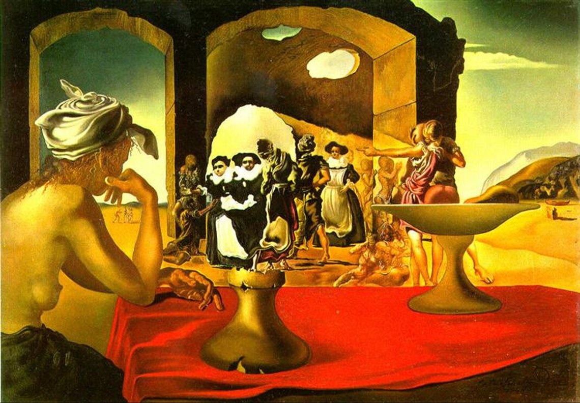 Salvador Dali Slave Market with the Disappearing Bust of Voltaire Salvador Dali Slave Market with the Disappearing Bust of Voltaire