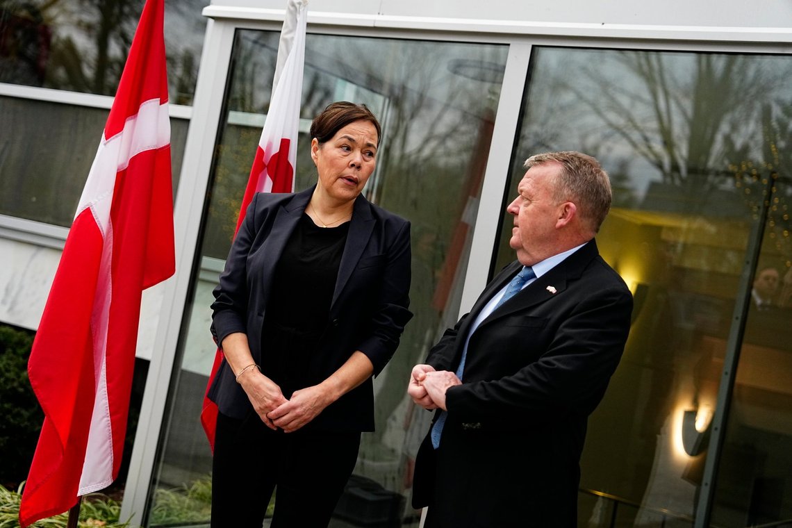 Denmark's Foreign Minister, Lars Løkke Rasmussen and Greenland's Minister for Foreign Affairs Vivian Motzfeldt, prepare at the danish embassy for the meeting with the American Vice President, J.D. Vance, and Foreign Minister Marco Rubio in Washington D.C. January 14, 2026. (Photo: Mads Claus Rasmussen/Scanpix 2026) Denmark's Foreign Minister, Lars Løkke Rasmussen and Greenland's Minister for Foreign Affairs Vivian Motzfeldt, prepare at the danish embassy for the meeting with the American Vice President, J.D. Vance, and Foreign Minister Marco Rubio in Washington D.C. January 14, 2026. (Photo: Mads Claus Rasmussen/Scanpix 2026)