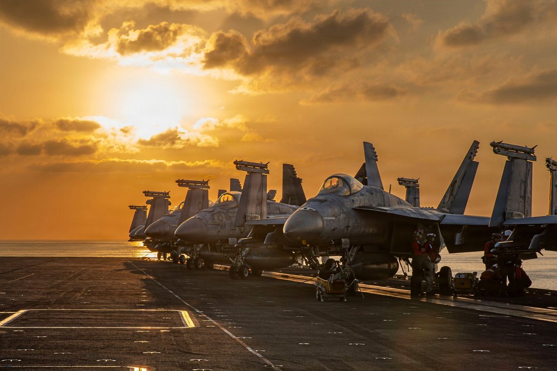 This image provided by U.S. Central Command shows aircraft on the flight deck of the USS Abraham Lincoln (CVN 72) that are operating in support of the war in Iran, on Tuesday, March 3, 2026. (U.S. Navy via AP) This image provided by U.S. Central Command shows aircraft on the flight deck of the USS Abraham Lincoln (CVN 72) that are operating in support of the war in Iran, on Tuesday, March 3, 2026. (U.S. Navy via AP)