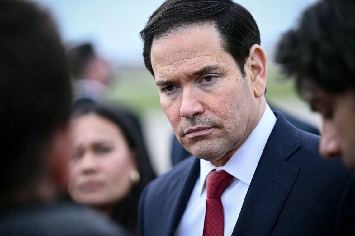 US Secretary of State Marco Rubio looks on as he speaks to the press following a G7 Foreign Ministers' meeting with Partner Countries at the Bourget airport in Le Bourget, outside Paris, Friday, March 27, 2026. (Brendan Smialowski/Pool Photo via AP) US Secretary of State Marco Rubio looks on as he speaks to the press following a G7 Foreign Ministers' meeting with Partner Countries at the Bourget airport in Le Bourget, outside Paris, Friday, March 27, 2026. (Brendan Smialowski/Pool Photo via AP)