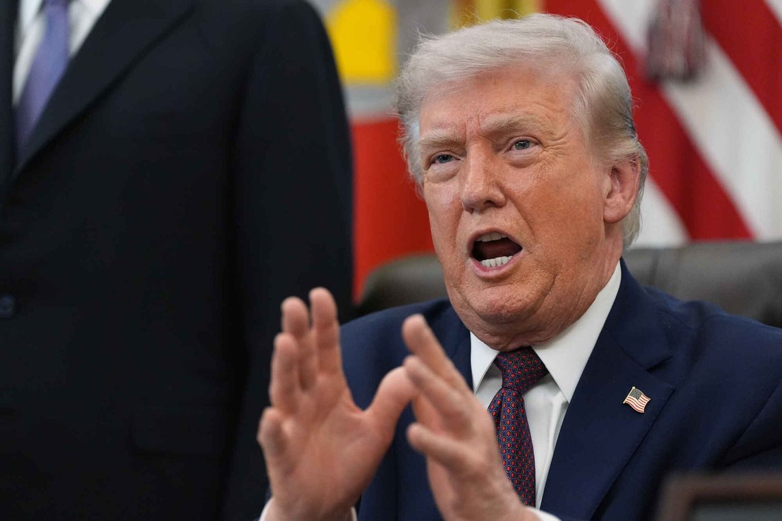 President Donald Trump answers questions from reporters after signing an executive order in the Oval Office of the White House Tuesday, March 31, 2026, in Washington. (AP Photo/Alex Brandon) President Donald Trump answers questions from reporters after signing an executive order in the Oval Office of the White House Tuesday, March 31, 2026, in Washington. (AP Photo/Alex Brandon)