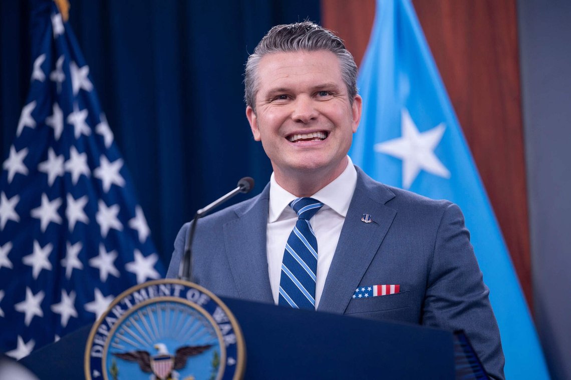 Defense Secretary Pete Hegseth speaks to members of the media during a press briefing at the Pentagon, Thursday, April 16, 2026 in Washington. (AP Photo/Kevin Wolf) Defense Secretary Pete Hegseth speaks to members of the media during a press briefing at the Pentagon, Thursday, April 16, 2026 in Washington. (AP Photo/Kevin Wolf)