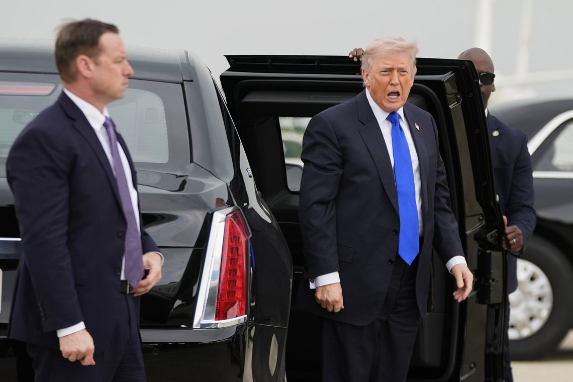 President Donald Trump prepares to board Air Force One at Joint Base Andrews, Md., Friday, April 24, 2026. (AP Photo/Manuel Balce Ceneta) President Donald Trump prepares to board Air Force One at Joint Base Andrews, Md., Friday, April 24, 2026. (AP Photo/Manuel Balce Ceneta)