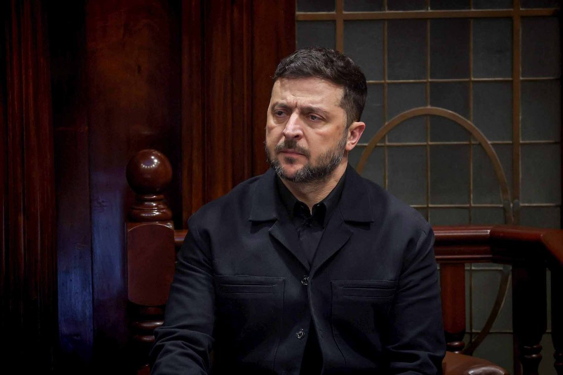 Volodymyr Oleksandrovytsj Zelenskyj. Foto: Houses of the Oireachtas CC BY 4.0 Volodymyr Oleksandrovytsj Zelenskyj. Foto: Houses of the Oireachtas CC BY 4.0